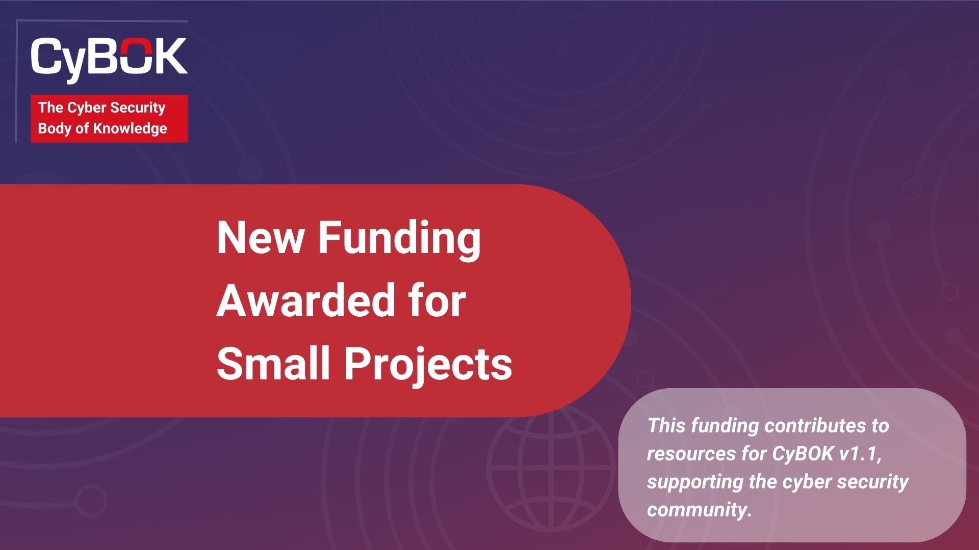 Supporting Growth: New CyBOK funding for small projects to expand resources for CyBOK v1.1